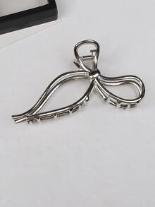 1 pieza Accesorio para el cabello de metal con decoración de lazo hueco, adecuado para uso diario, accesorios para el cabello de otoño, pasadores de cabello de moda, elegantes pasadores para el cabello de invierno para atuendos de vacaciones para mujer