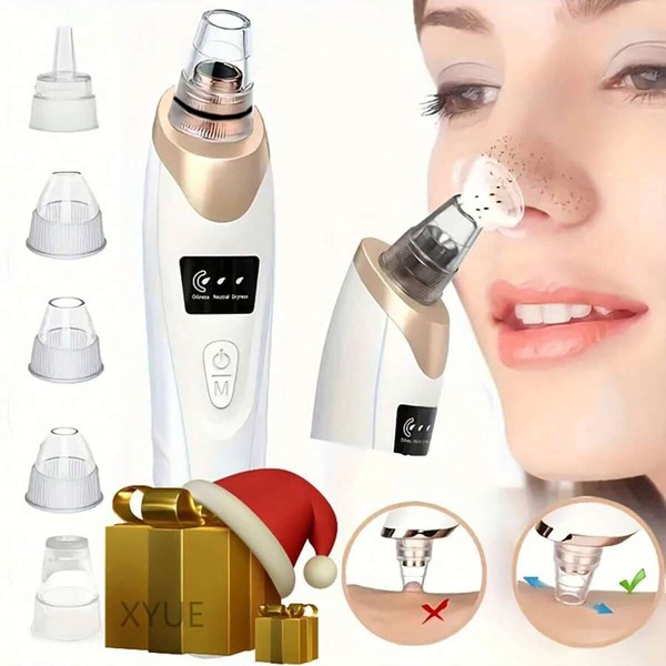 Electric Blackhead Remover, USB Charging, 5 Suction Tips And 3 Adjustable Gears, Electric Acne Removal Tool, Suitable For Both Women And Men, As A Gift For Women