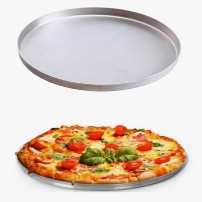 Assadeira Forma Para Pizza Extra Grande Alta 37 Cm Alumínio Reforçado Grosso Resistente