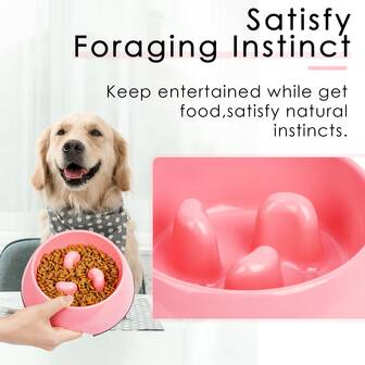 1 Stück Haustier-Zubehör Hunde Langsam-Fressnapf, blumenförmiger Anti-Erstickung Melamin Fressnapf für Hunde. Haustier Anti-Verschlucken Langsam-Fressnapf, langanhaltend und schwer umkippbar mit großer Kapazität und rutschfestem Hundenäpfe. Hunde Langsam-Fresser, zur Verringerung von Langeweile und Angst
