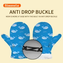 Binomata 1 双幼儿男孩和女孩卡通设计防水保暖冬季手套，S 码适合 6-18 个月，M 码适合 1-3 岁，户外雪地滑雪手套