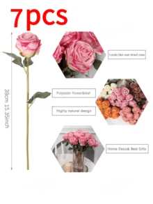 2 pièces/3 pièces/7 pièces/6 pièces/9 pièces Roses artificielles flamboyantes, fleurs de simulation, rose corail, décoration de la fête des mères, décoration de la saison des mariages, décoration de la saison des remises de diplômes, décoration de dîner aux chandelles, décoration de dortoir scolaire et de bureau, décoration de fête extérieure, fête d'anniversaire, décoration d'entrée de maison, d'hôtel, de restaurant, de chambre à coucher, de banquet de mariage, de cuisine, de jardin, décoration pour toutes les saisons