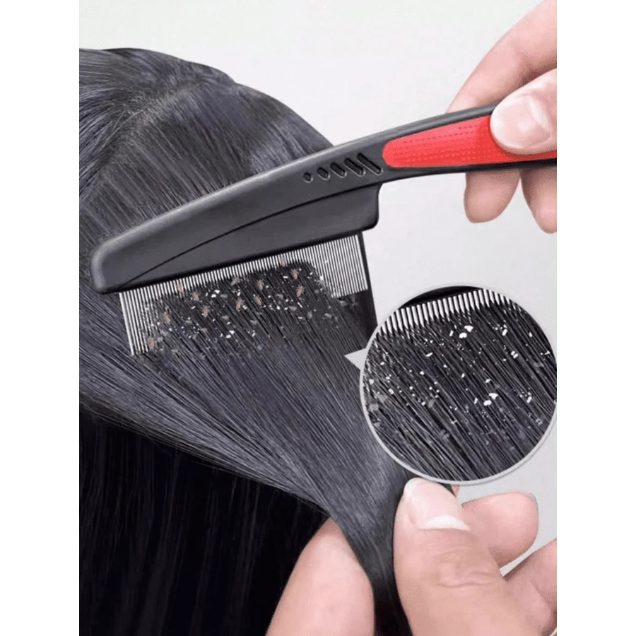 1pc Deep Cleaning Hairbrush For Scalp, Compact Teeth Dandruff Remover, Long Handle Grooming Brush