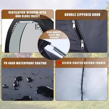 1pc Travel Bike Storage Shed Tent,Made Of High-Quality 210d Oxford Cloth,Three Layers Of Anti-Tear Material, Pu4000 Waterproof And Anti-Ultraviolet Treatment,Rolled And Double Stitched With Durable Thread, 78" Long * 32" Wide * 64" High, Store 2-3 Adult Bikes,Quickly Installed And Dismantled In Less Than 10 Minutes Without Tools,For Bike, Long-Handled Garden Tools, Furniture Cushions, Bicycles, Lawn Mowers, Coolers,Ect(Black)