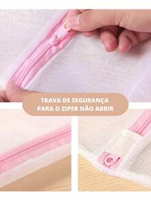 KIT 9 Pcs Laundry Bag Zipper Washing Machine Max Clean Washing Machine Bag Protects Clothes - Bolsa de lavandería - Ver 2