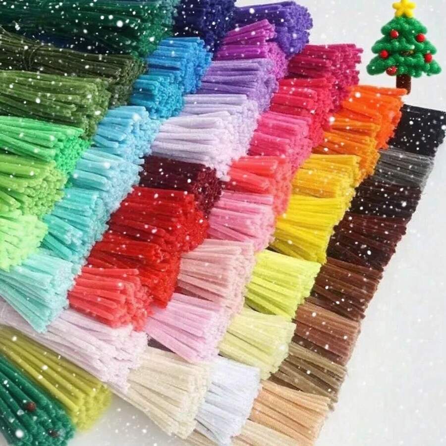 Beginner's Pipe Cleaner Craft Kit: 50 Pcs With Video Tutorial & Cream White Colors - Everything Needed For First DIY Flowers & Easy Projects - Cream White - View 1