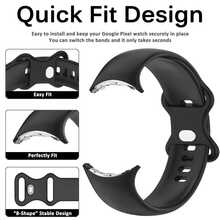 1条硅胶表带，兼容谷歌Pixel Watch 4/3/2/1，45mm/41mm，男女通用，耐用运动硅胶手环腕带，兼容谷歌Pixel Watch 4/3/2/1智能手表配件 - 白色 - 查看 3