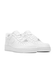 Nike Air Force 1 Low LE 三重白色（GS） - 白色 - 查看 2