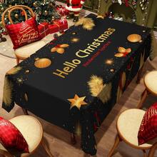 1/20 件圣诞桌布，浆果和圣诞球图案桌布，适用于派对、野餐、婚礼、生日装饰，日常家居厨房餐桌布，优质材料，季节性庆祝用品，圣诞节必备装饰 - 彩色 - 查看 1