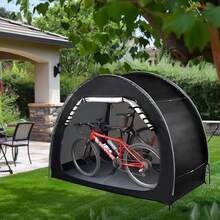 1pc Travel Bike Storage Shed Tent,Made Of High-Quality 210d Oxford Cloth,Three Layers Of Anti-Tear Material, Pu4000 Waterproof And Anti-Ultraviolet Treatment,Rolled And Double Stitched With Durable Thread, 78" Long * 32" Wide * 64" High, Store 2-3 Adult Bikes,Quickly Installed And Dismantled In Less Than 10 Minutes Without Tools,For Bike, Long-Handled Garden Tools, Furniture Cushions, Bicycles, Lawn Mowers, Coolers,Ect(Black)