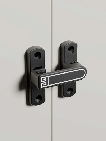 Heavy-Duty Zinc Alloy Sliding Bolt Lock - Anti-Theft No-Drill Door Latch With Secure Guard Design, Fit For Barn Doors, Bathroom, Garage, Bedroom & Cabinets, Latch Lock For Door, Cabinet Security, Sleek Metallic Finish, Durable Construction