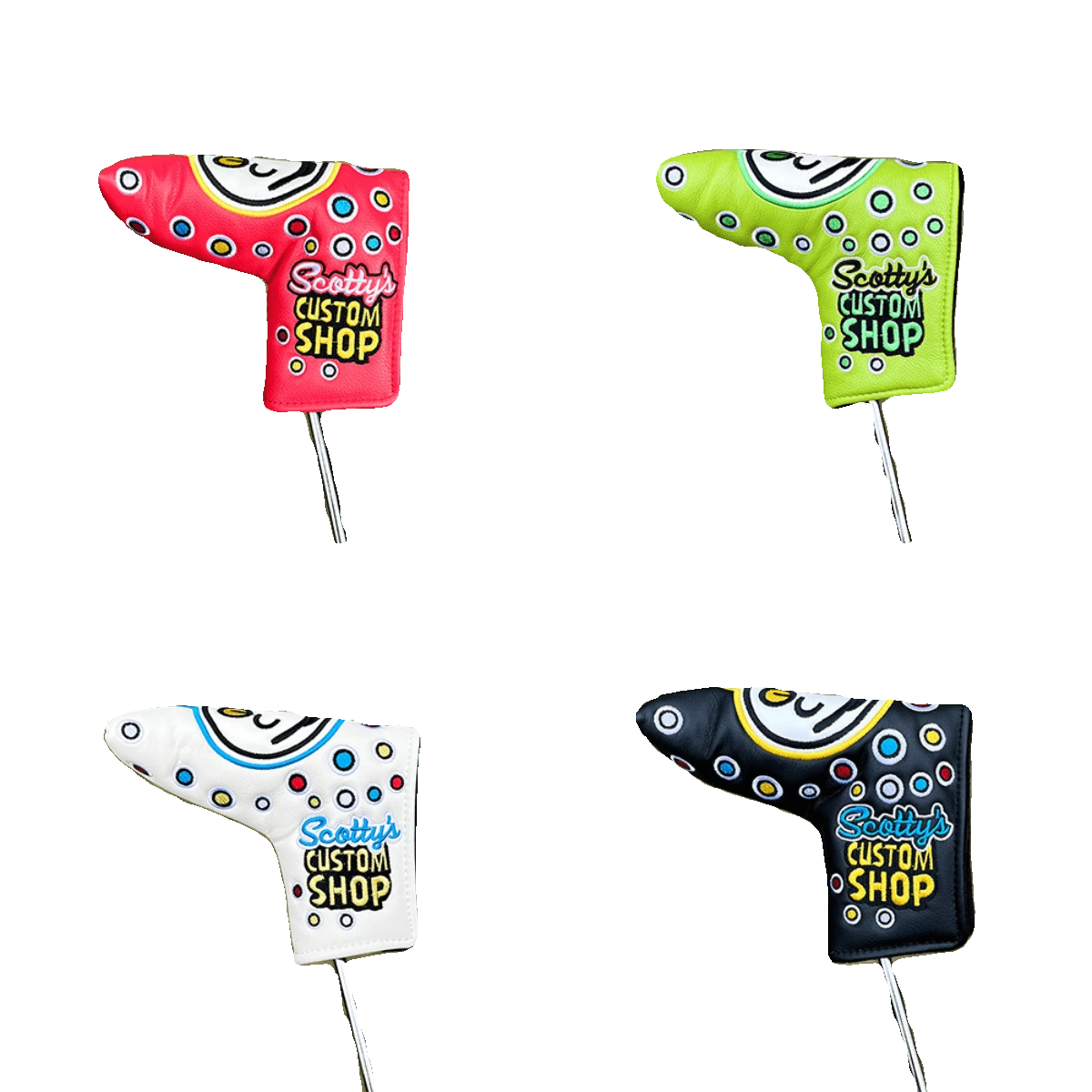 Joker Mallet Putter Cover Design For Golf Head Putter Headcover, PU Leather With Hook And Loop Closure And Embroidered Logo - Multicolor - View 1