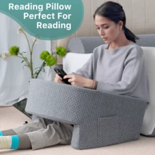 1 almofada de leitura extra grande para adultos - almofada ergonômica para apoio de braço, adequada para relaxamento durante a leitura, conveniente para leitura no escritório e ao ar livre