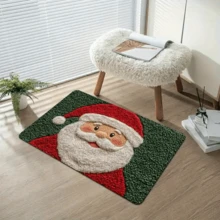 1 tấm thảm nhà tắm chống trượt hình ông già Noel - Chất liệu polyester mềm mại, có thể giặt máy, bề mặt mịn màng, trang trí ngày lễ, thích hợp cho nhà bếp và lối vào - Quà tặng ngày lễ, đế chống trượt, thảm chùi chân dễ thương, thảm trải sàn nhà bếp Giáng sinh. - Nhiều màu - Xem 12