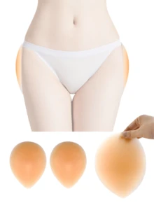 قطعتان من وسادات السيليكون القابلة لإعادة الاستخدام للمؤخرة النسائية، تستخدم لتعزيز المؤخرة جسديًا على كلا الجانبين وتشكيل الجسم، مناسبة للسيدات من مختلف أنواع الأجسام