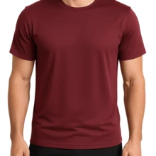 Helanca Drifit Men's Fitness Gym Running UV Breathable T-Shirt - 紅木色 - 查看 7