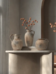 1 pieza Jarrón de cerámica japonés de estilo Wabi Sabi, de forma redonda y boca estrecha, adecuado para decoración de arte en el hogar, decoración de sala de estar, arreglo floral de escritorio, decoración de entrada, decoración del hogar, decoración de habitación, jarrón de flores, jarrón de vidrio