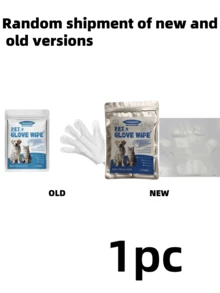 宠物清洁手套，狗和猫免洗除臭清洁湿巾手套