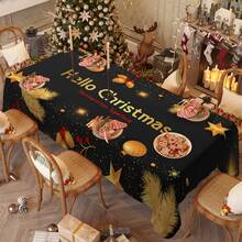 1/20 件圣诞桌布，浆果和圣诞球图案桌布，适用于派对、野餐、婚礼、生日装饰，日常家居厨房餐桌布，优质材料，季节性庆祝用品，圣诞节必备装饰 - 彩色 - 查看 6