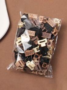 5 piezas/10 piezas/20 piezas/30 piezas Pinzas de pelo mini versátiles y de moda, pinzas para flequillo, pasadores de pelo simples, pinzas superiores retro, adecuadas para ir al trabajo, salir, lavarse la cara, maquillarse, combinar con atuendos, accesorios de otoño para el cabello, elegantes pinzas de pelo para vacaciones, atuendos de mujer - Multicolor - Ver 2