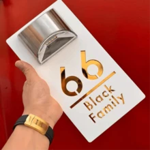 Solar Powered House Number Plaque - Automatically Lights Up At Dusk. Elegant Gold Appearance, Energy-Efficient And . Perfect For Home Decor Or Gift To Loved Ones. - Multicolor - View 5