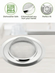 4 件/2 件/不锈钢浴缸过滤器、浴室水槽过滤器、淋浴排水毛发收集器、洗衣排水过滤器、浴室用品、父亲节、母亲节、圣诞节、感恩节、万圣节、情人节礼物 - 銀色 - 查看 5