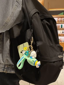 Sanrio Series Pochacco Plane Keychain, with Rotating Propeller - Adorable 3D Design, PVC Flexible Tape Included, Perfect for Bag & Key Decoration, Unique Collectible for Cartoon Lovers, Stylish & Functional Accessory for Daily Use, Suitable for Cartoon Lovers, Stylish & Functional Accessory for Daily Use, Suitable for All Auit - 旋轉帕恰狗飛機 - 查看 4