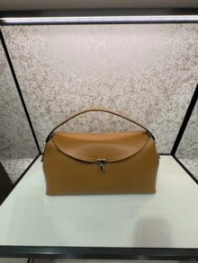 Sweden's Niche TOTEME 2025  NewFashion Light Luxury Shoulder Bag - Soft Commuter Totewith Adjustable Strap, Detachable Sash, And Cotton LiningAvailable In Deep - màu nâu - Xem 10