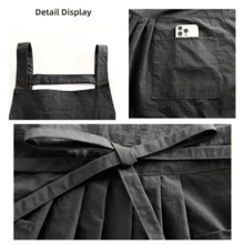 Avental impermeável, avental longo vintage com bolsos para mulheres, adequado para cozinhar, assar, pintar, cozinha, jardim, ao ar livre