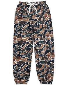 Women's Camo Pants Y2K Camouflage High Waisted Joggers Pants - Cà phê nâu - Xem 1