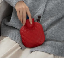 Refillable Hot Water Bottle, Vintage Minimalist Design, Removable Plush Lining, Thick Anti-Explosion Hand Warmer, Winter Heating Pad