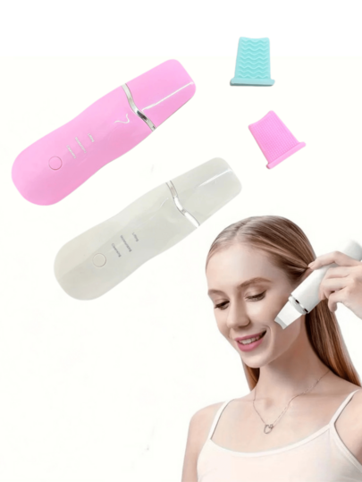 Aparelho de Peeling Esfoliante Ultrassônico Limpeza Facial Profunda Remoção de Cravos Antirrugas