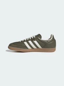 Adidas Originals Adidas Samba OG Premium Sneakers, Timeless Retro Trainers In Fall Tones, Leather & Suede Construction, Low-Top Casual Sneaker For Outdoor, Sports, Sambas For School And Work, Daily Shoes For Skate Outfit - 中深卡其色/米白色/膠質 - 查看 9