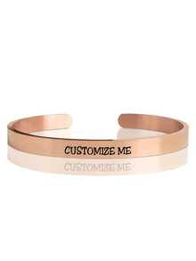 Customized 18K Gold Engraved Text Bracelet, Roman Numeral, Name Or Information Bracelet, Gold-Plated, Rose Gold, Silver, Fashionable Stacking Accessory, Multi-Color/Gold Options, Open Design, Adjustable Size, Fits All, Multifunctional Bracelet Accessory, Gift For Mom/Girlfriend/Classmate/Family/Friend