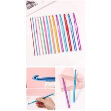 14-Piece Colorful Aluminum Crochet Hook Set, 2-10 Mm Knitting Needles, Suitable For Beginners, Single-Head Knitting Crochet DIY Tools, Sweater Scarf Needles - Mix Color - View 5