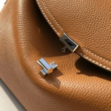 Sweden's Niche TOTEME 2025  NewFashion Light Luxury Shoulder Bag - Soft Commuter Totewith Adjustable Strap, Detachable Sash, And Cotton LiningAvailable In Deep - màu nâu - Xem 5