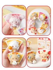 MIKKO Afternoon Tea Series 3D Shaped Fridge Magnet Surprise Box, 6 Regular + 1 Hidden Edition, Shipped Randomly, Adorable Collectible Kitchen Decoration With Magnetic Attachment Capability, Perfect For Home Decor Enthusiasts And Collectors Seeking Unique, Eye-Catching, And Functional Home Accessories - Multicolor - View 9