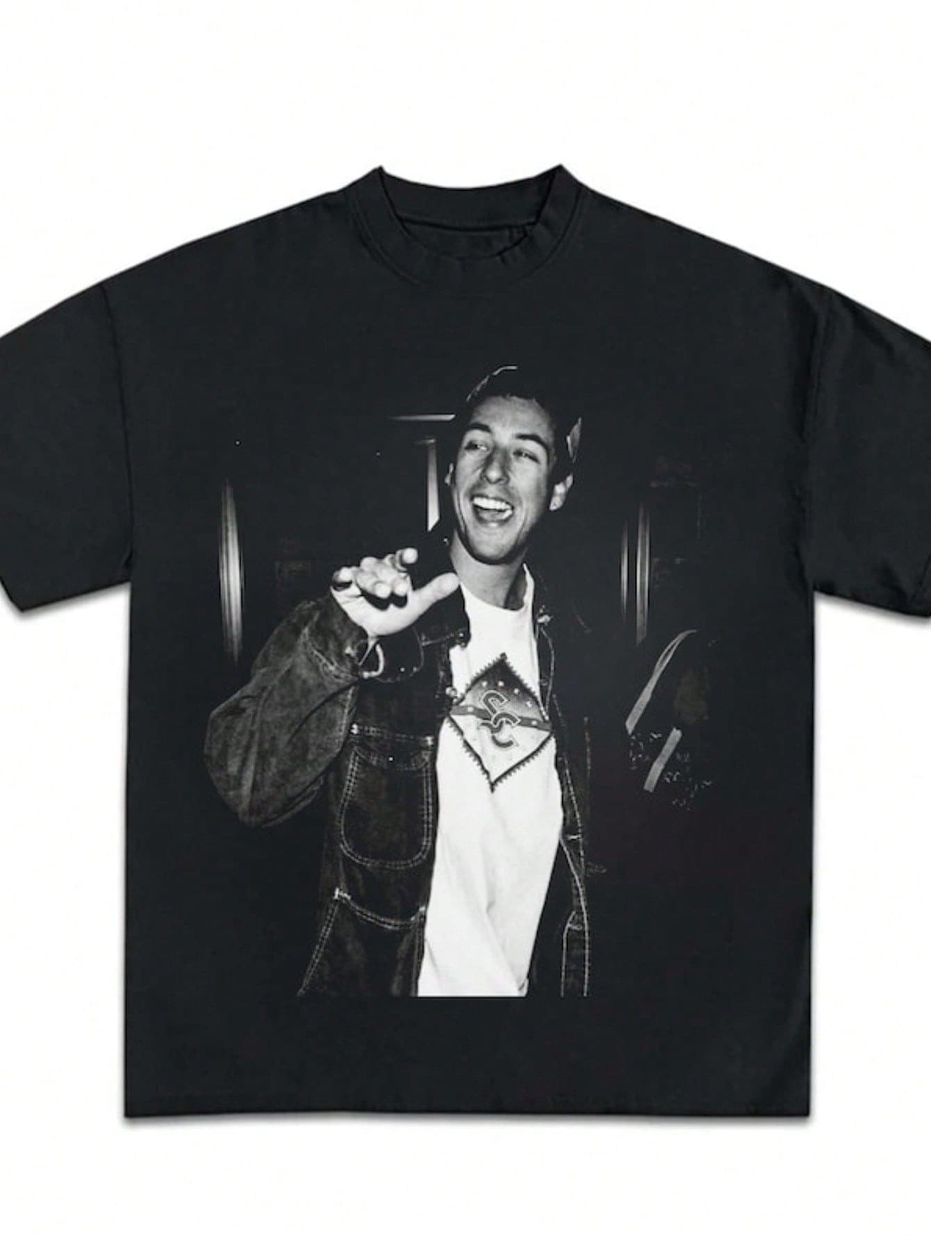 Adam Sandler Tshirt, Adam Sandler Shirt, Adam Sandler Funny Shirt, Actors Tshirt, - 黑色 - 查看 1