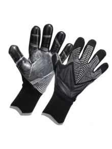 1 Pair Goalkeeper Gloves For Soccer Match, Skid-Proof Training, Wear-Resistant Finger Protection Equipment