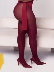 1 đôi quần tất nữ dày dặn, kiểu dáng ôm sát, ấm áp. - Màu Đỏ Sâu - Xem 3
