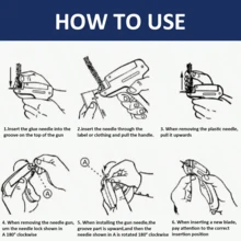 1pc Garment Repair Micro Sewing Gun, Precise Sewing Label Gun, Suitable For Clothing Sewing, Quilting, Edging, Quick Stitching - Multicolor - View 8