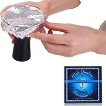 50 件/100 件/带孔水烟箔 - 预打孔铝制水烟箔 | 带孔水烟箔，适用于水烟头、水烟碗配件 | 水烟嘴、香料、烟草箔，4.7 英寸，0.02 毫米 - 銀色 - 查看 1