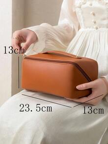 Customized Makeup Bag, Zipper Design Large Opening Makeup Pouch, Reusable Cosmetic Bag Suitable For Toiletries, Skincare And Accessories, Perfect For Travel, Cruise, Airplane, Dorm Use, Ideal Personalized Gift For Women, Girlfriend, Family, Kids, Pink Girls, Great For Anniversary, Christmas, Holiday/Vacation, School, Outdoor Activities/Travel/Hiking/Sports/Climbing - Multicolor - View 6