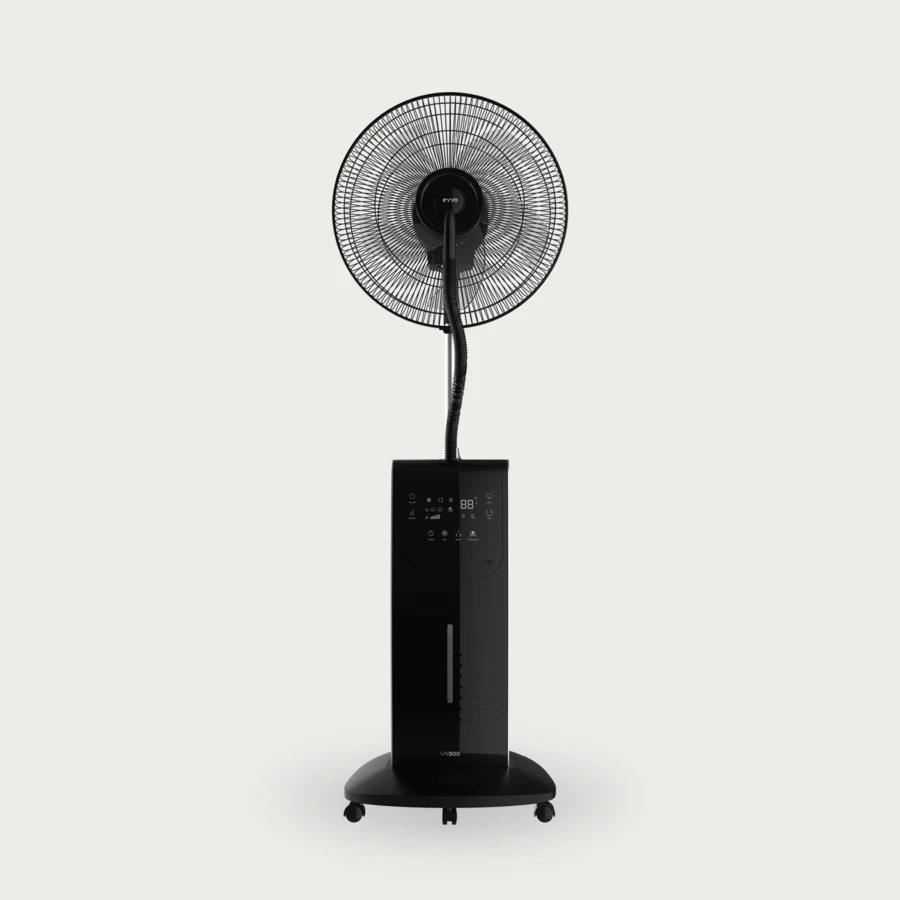 EVVO HOME EUROPE ️ Ventilador Nebulizador EVVO VN900 / Humidificador y Refrescador de Aire con Ionizador y Motor de Cobre de 90W | Ideal para Hogar, Terraza y Jardín | Depósito 3.1L | 3 Velocidades (Noche, Eco, Turbo) | Temporizador 12H | Función Antimosquitos + Difusor de Aromas | Oscilación y Mando a Distancia | Mejora Calidad de Aire | ✅Entrega 24/72h"