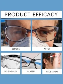 Eyeglasses Anti-Fog Cleaning Spray, Anti-Fog, Clear Vision Cleaning, Lens Care Spray, Suitable For Glasses, Lenses, Swimming Goggles, Diving Masks, Ski Goggles, Etc., Portable Eyeglasses Cleaning Tool - Multicolor - View 6