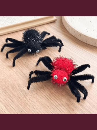Ny anländ 10 cm Halloween-spindelhårspänne för kvinnor, europeisk och amerikansk stil med jul- och Halloween-atmosfär, realistiskt spindelhårspänne för ankor, lämplig för flera tillfällen, rolig liten present!