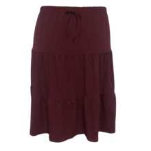 Saia Feminina Casual Elegante Camadas Malha Viscolycra