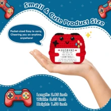 1pc Handmade Crocheted Desktop Decor, Funny Game Controller Shaped, Great Birthday Gift For Best Friends, Sisters, Moms, Grandmas, Coworkers, Family, Positive Vibes, Party, Halloween, Christmas, Stuffing For Socks, Room/Bedroom Decor, Children Plush Doll, Small Gift