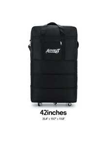 Expandable Rolling Duffle Bag With Wheels, 32" 42" Large Capacity Foldable Duffle Bag With Handle For Travel, Rolling Wheeled Luggage Carry On Duffel Bags - màu đen - Xem 11