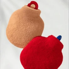 Refillable Hot Water Bottle, Vintage Minimalist Design, Removable Plush Lining, Thick Anti-Explosion Hand Warmer, Winter Heating Pad